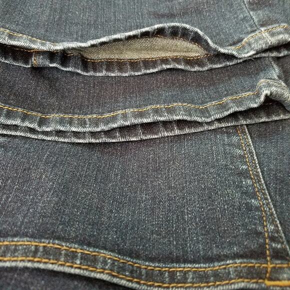 Lauren Ralph Lauren Straight Leg High Rise Denim Jeans Leather Logo Patch Sz 12 - Picture 7 of 11